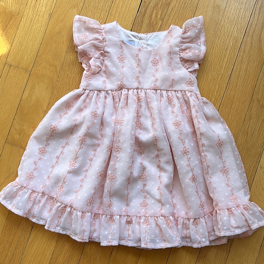 Pippa & Julie pink ruffled dress NWT